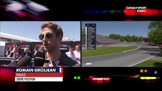 La réaction Romain Grosjean après son moteur cassé en Q1