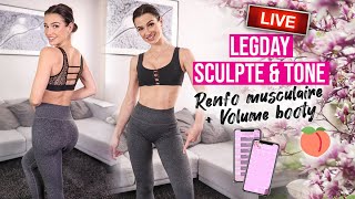 LEGDAY AT HOME 🔥 BOOTY ON FIRE 🍑 No jump, 100% volume fessiers, no cardio ! (séance 3)
