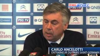 Ligue 1 / PSG - Ancelotti sermonne Menez - 16/02