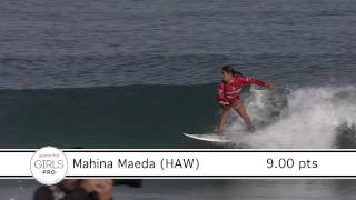 Wave of day 5 : Swatch Girls Pro France 2014 - Mahina Maeda (HAW) 9 points